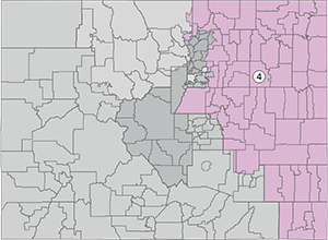 Colorado Congressional District Map showing District 4