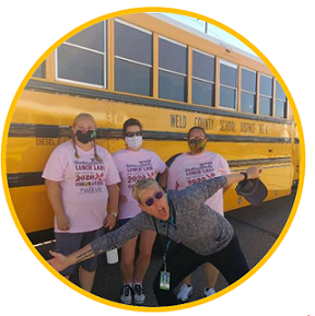 Danielle Bock, Food Services Director with Greeley 6 School District poses with Nutrition staff