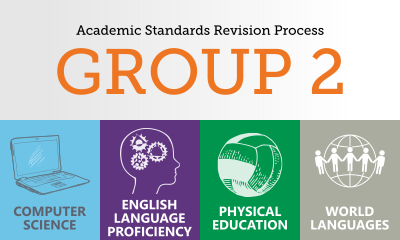 Standards Revision Group 2 for computer science, English language proficiency, physical education, and world languages